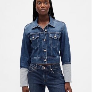 GAP Pin cuff Icon Denim Jacket